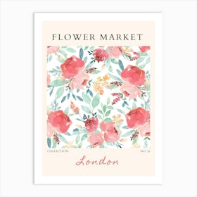 Flower Market London Art Print