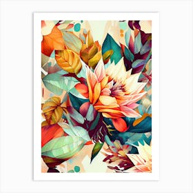 Watercolor Floral Painting nature flowers Art Print