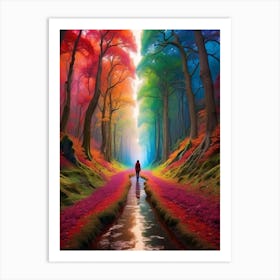 Rainbow Forest Art Print