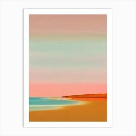 Playa De Zahara De Los Atunes, Cadiz, Spain Pink & Orange Millenial Art Print