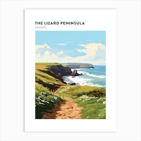 The Lizard Peninsula Coastal Path England 4 Hiking Trail Landscape Poster Art Print