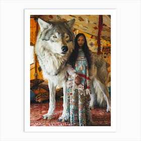 Wolf In A Tent Art Print