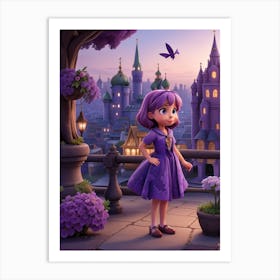 3d Animation Style Lila And The Enchanted City 2 Art Print