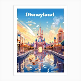 Disneyland 3 Travel Poster 3 4 Resize Art Print