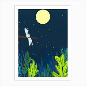 Jungle At Night Art Print