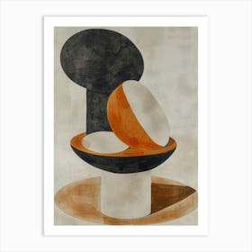 Orange And Black 2 Art Print