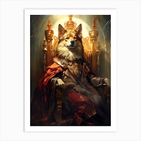 Corgi King 1 Art Print