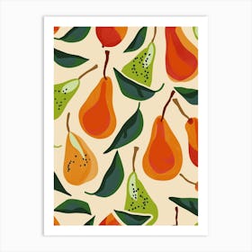 Pear Pattern Illustration 1 Art Print