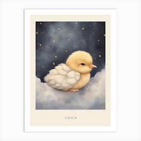 Sleeping Baby Chick 2 Nursery Poster Art Print