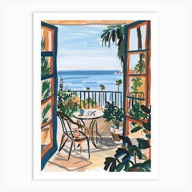 Travel Poster Happy Places Malibu 3 Art Print