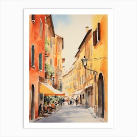 Bologna, Italy Watercolour Streets 4 Art Print