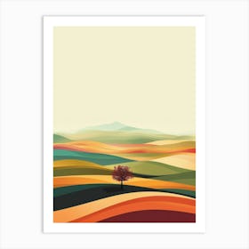 Landscape With A Tree Art Print