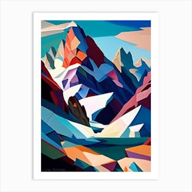 Los Glaciares National Park Argentina Cubo Futuristic Art Print