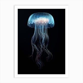 Irukandji Jellyfish Simple Illustration 2 Art Print