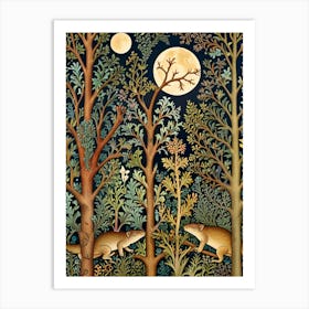 William Morris Owls In The Forest Art Print