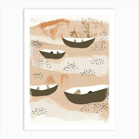 Canoes Art Print