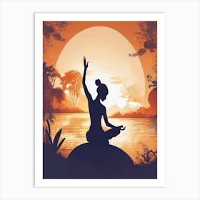 Yoga faceless Art Art Print