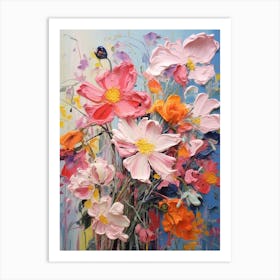 Abstract Flower Painting Anemone 2 Art Print