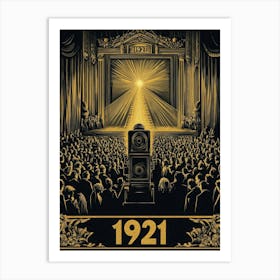 Aihrgdesign A Vintage Poster For A 1921 Silent Film Screening 57e32307 1683 4b62 A55e 9f16db95f3e3 2 Art Print