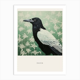 Ohara Koson Inspired Bird Painting Raven 1 Poster Art Print