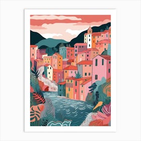 Cinque Terre 2, Italy Illustration Art Print