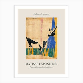 Rhino 4 Matisse Inspired Exposition Animals Poster Art Print