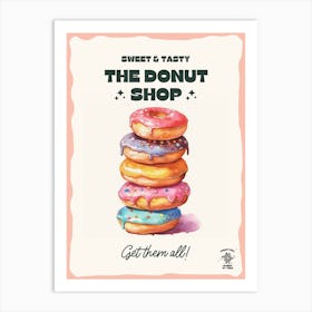 Stack Of Sprinkles Donuts The Donut Shop 1 Art Print