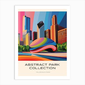 Abstract Park Collection Poster Millennium Park Chicago 4 Art Print