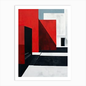 Red And Black, Minimalism Art Print