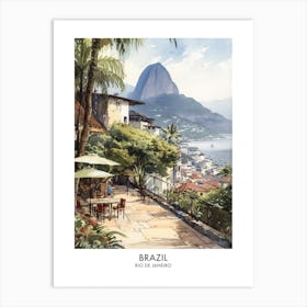 Rio De Janeiro, Brazil 6 Watercolor Travel Poster Art Print