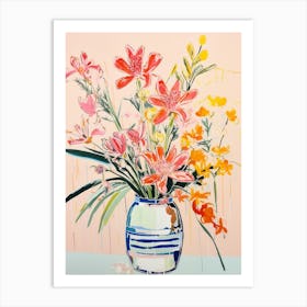 Flower Painting Fauvist Style Kangaroo Paw 3 Art Print