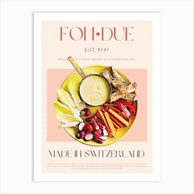 Fondue Mid Century Art Print