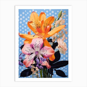 Surreal Florals Freesia 1 Flower Painting Art Print