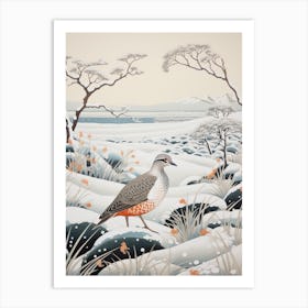 Winter Bird Painting Partridge 6 Art Print