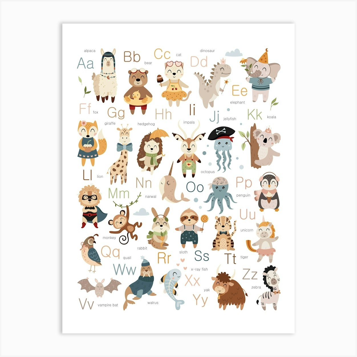 Alfabet for Kids Art Print by Scandinavian Design