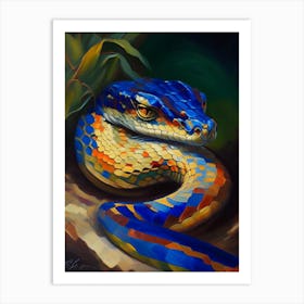 Cape File Snake 1 Painting Art Print