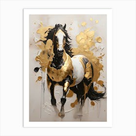 Gold Horse 7 Art Print
