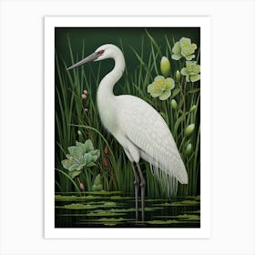 Ohara Koson Inspired Bird Painting Crane 3 Art Print