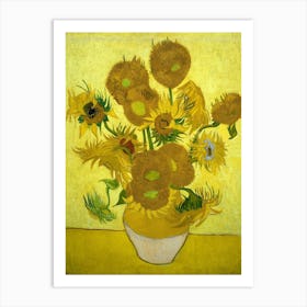 Vincent Van Gogh, Sunflowers, Fourth Version, Repetition, 1889. Art Print