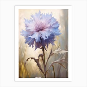 Floral Illustration Cornflower Art Print