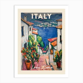 Lake Como Italy 1 Fauvist Painting  Travel Poster Art Print