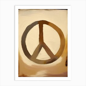 Peace Sign Symbol Abstract Painting Art Print