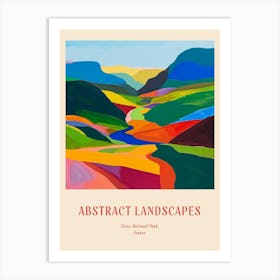 Colourful Abstract Crins National Park France 3 Poster Art Print