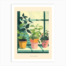 Herb Garden Art Deco Poster 3 Art Print