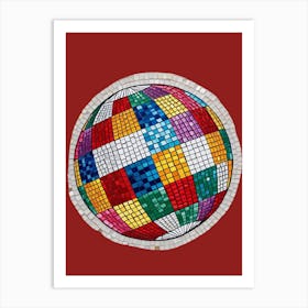 Mosaic Disco Ball 1 Art Print