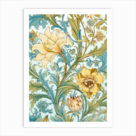 Floral Wallpaper 16 Art Print