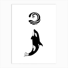 Orca Semicolon Art Print