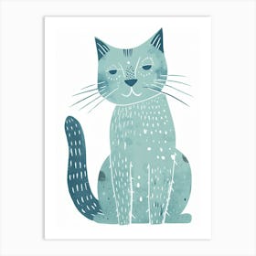 Tiffany Cat Clipart Illustration 1 Art Print