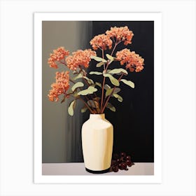 Bouquet Of Autumn Joy Sedum Flowers, Fall Florals Painting 2 Art Print