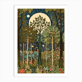 William Morris Forest At Night 12 Art Print